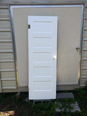 Vintage Wooden INTERIOR DOOR Five Panel, 24"x78" Cover