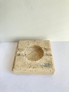 Vintage cendrier ashtray travertin design brutaliste Rapolano Cerri Nestore 70 - Picture 1 of 8