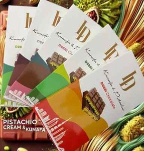 VIRAL Dubai Chocolate Pistacho Kunafa Bar 120 gramos Original Chocolate Paquete - Imagen 1 de 3