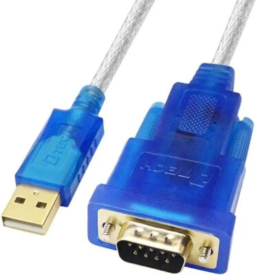 DTech USB to Serial Adapter Cable 16 ft DB9 Male RS232 to USB Cord with FTDI - Image 1 of 4