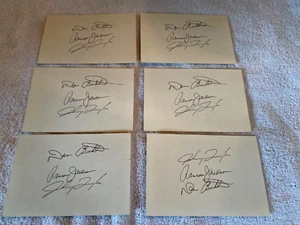 Lote de 6 tarjetas índice de béisbol Johnny Temple, Ransom Jackson & Don Buddin (3x5) - Imagen 1 de 1