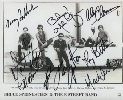 BRUCE SPRINGSTEEN BAND 8X10 SIGNED PHOTO AUTOGRAPH ALL SIGNATURE POSTER REPRINT