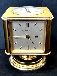 ANTIKE Angelus 1950er, 8 Tage Wetterstation, Schreibtischuhr ALLES FUNKTIONIERT - Bild 1 von 12