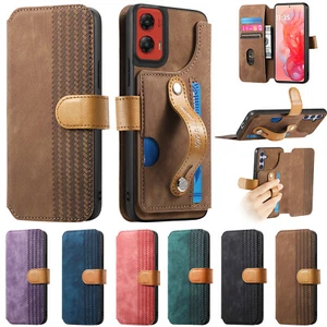 For Motorola Moto G Stylus 5G/Power/G 5G 2024 Magnetic Leather Wallet Flip Case - Picture 1 of 26
