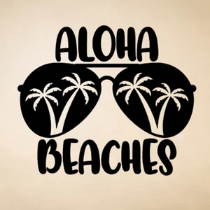 Aloha Strände Vinyl Aufkleber-Autofenster, Laptop, Wasserflasche, Becher, Notizbuch - Bild 1 von 25
