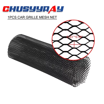 Rejilla de coche negra universal malla hoja aluminio romboide rejilla de malla automática 40x13 Foto 1 de 4