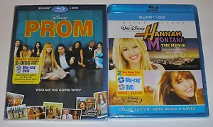 Disney Blu-ray DVD Lot - Hannah Montana The Movie (New) Prom (New) - Picture 1 of 1