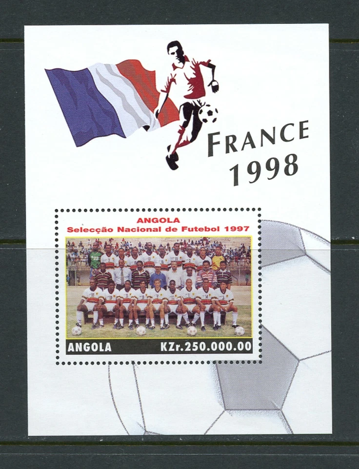 A542 Angola 1997 Football Soccer Équipe Angolaise Feuille MNH - Photo 1/1