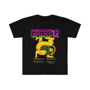 T-Shirt Unisex Baumwolle. Die fabelhaften Cadillacs. Leon Del Ritmo Tour 2023. - Bild 1 von 4