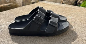 Birkenstock Arizona Eva Black Double Strap Sandals Shoes Size EU 35 US 4.5 - Picture 1 of 10