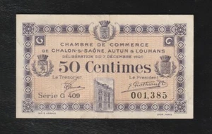 France, 50 Centimes 1920 Regionalism and Miscellaneous Châlon-Sur-Saône, Autun e - Picture 1 of 2