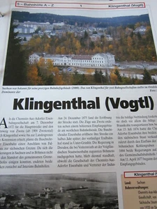  Bahnhof mit Gleisplan Klingenthal Vogtland Sachsen 4S - Bild 1 von 2