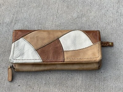 Fossil Wallet Women Clutch Small Yellow Floral Leather Bifold Cards ID Coin - Image 1 of 4