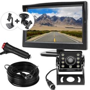 4Pin IR Rear View Reverse Backup Camera 5" Monitor Kit for Truck Caravan RVs - Picture 1 of 24