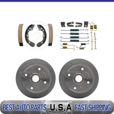 Tambores de freno trasero y zapatas de freno y kit de herrajes para Mazda 323 1986-1988 Foto 1 de 4