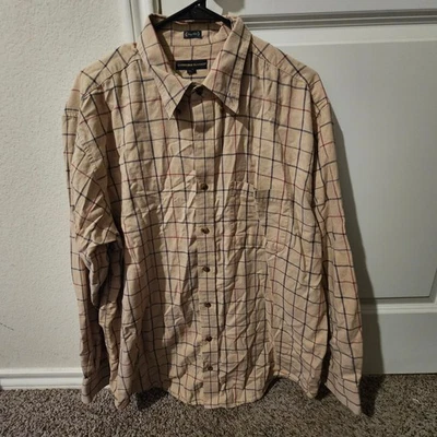 Cambridge Classics Mens XL Plaid Button Down Shirt Cotton Long Sleeve Casual - Image 1 of 4