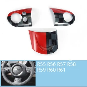 JCW Style Steering Wheel Cover Trim For MINI Cooper R55 R56 R57 R60 2008-2013 - Picture 1 of 4