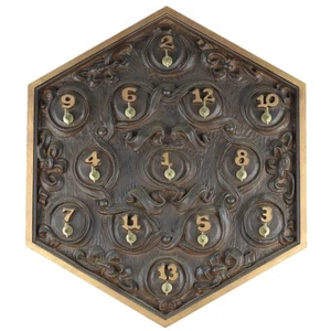 Vintage Molded Plastic Room 13 Key Holder – Hexagonal Wood Lodge Design Use Prop - Picture 1 of 7