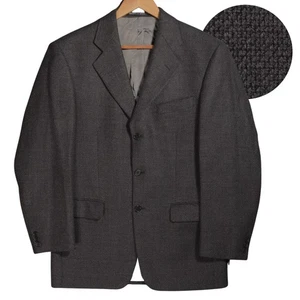 St Michael Reine Schurwolle Blazer Herren Größe M 38 Grau Italienischer Stoff 90er - Bild 1 von 12