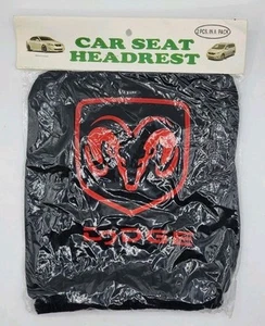 2 Truck Seat Headrest Covers Dodge Ram Universal Size Black/Red - Picture 1 of 2