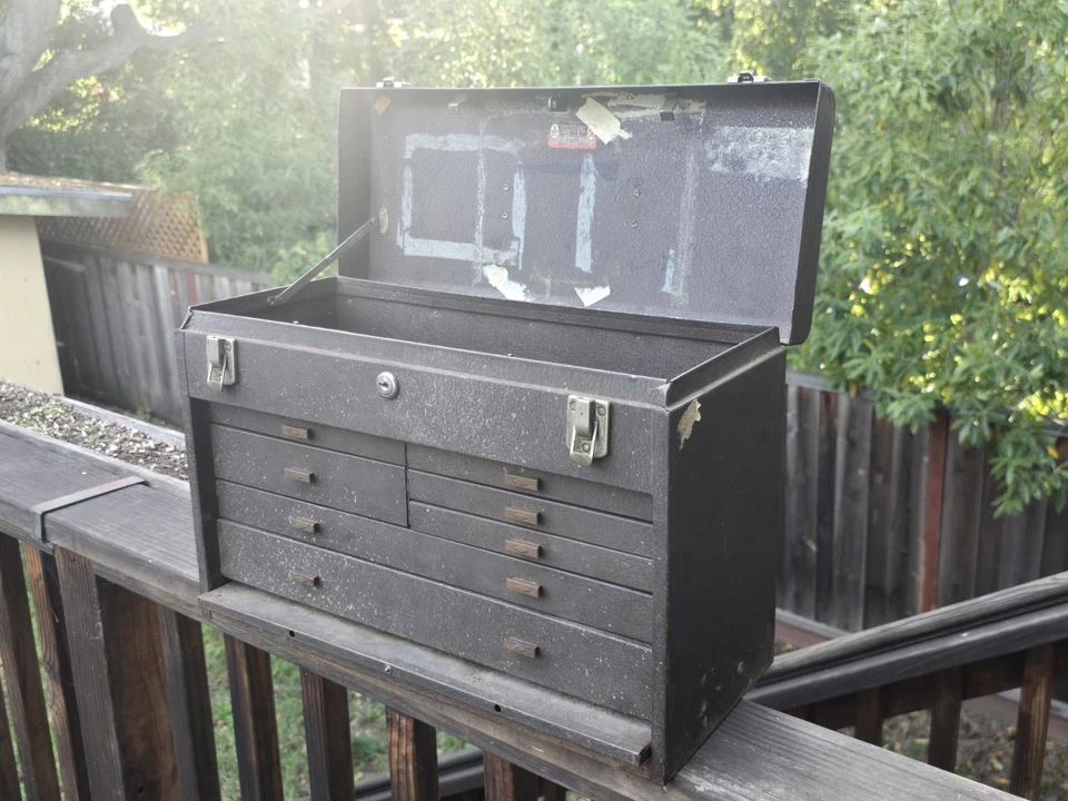 Vintage Kennedy Kits Style No. 520 Machinist Toolbox Chest 6 Drawer Top Till USA - Image 1 of 4