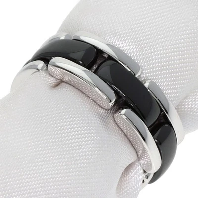 CHANEL  Ultra Black ceramic #49 Ring K18 White Gold  Ladies [Used] - Image 1 of 4