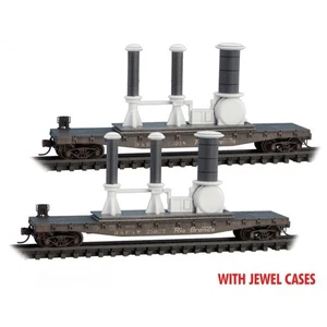 N Micro-Trains MTL 98302232 D&RGW Flat Cars w/Power Load 2-Pack - Weathered - Picture 1 of 3