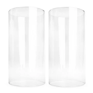 2 x Cilindro de vidrio sin fondo H:20 cm Ø10 cm Luz de viento Portavelas Vidrios de luz de viento - Imagen 1 de 5