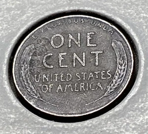 1950 D One Cent Struck Through Grease On Reverse Error - Picture 1 of 6
