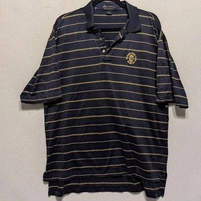 Camisa de golf grande para hombre Tucker's Point Club Bermuda Byron Nelson negra dorada  Foto 1 de 4