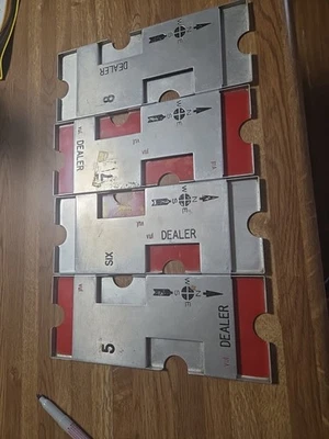 J-R Official Vintage Aluminum Duplicate Bridge Boards Set of 4 Bridge Boards 5-8 - Image 1 of 2