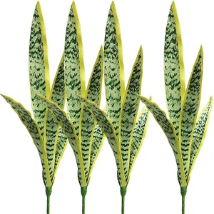 4 PCS Artificial Sansevieria Plants 30" Fake Snake Branches Faux UV Resistant... - Bild 1 von 6