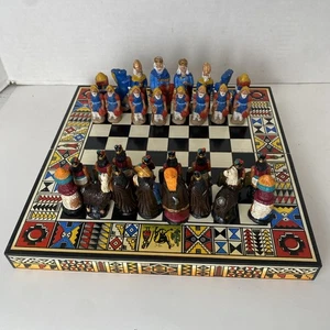 Schachspiel Azteken Maya Inkas VS Spanische Eroberer Vintage 10”x 10” - Bild 1 von 12