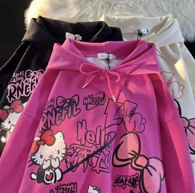 Hello*Kitty Y2K Hoodie - Sanrio Gifts, Kawaii Hoodie, Cute Hoodies For Girls Top
