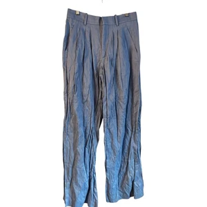 Zara Damen Falten Bundfalten Hose ZW Collection Blau Größe S Neu ohne Etikett - Bild 1 von 9