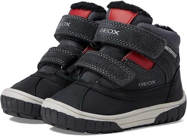 NIB Geox Baby Boys' Omar Wpf Waterproof Dark Gray/Red Shoes Size 4.5 US - Image 1 of 4