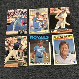 George Brett-lotto-6 CARTE MLB-1986 Topps #300 Kansas City Royals-MLB BASEBALL - Foto 1 di 2