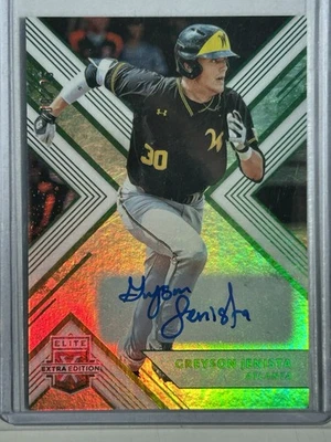 2018 Panini Elite Extra Edition Greyson Jenista 48 green #09/25 Auto Autograph - Image 1 of 3
