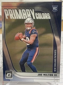 2024 Donruss Optic Joe Milton III Rookie Primary Colors Cowboys Patriots #13 - Picture 1 of 2
