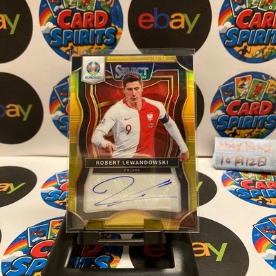 2020 Panini Select UEFA Euro Robert Lewandowski 02/10 Poland Gold Auto Card - Image 1 of 2