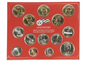 USA Mint Set 2010 Denver Uncirculated 14 Coin Set OGP Verpackung - Bild 1 von 13