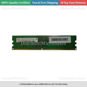 HYMP532U64BP6-C4 Hynix 256MB DDR2 Non ECC PC2-4200 533Mhz - Picture 1 of 1