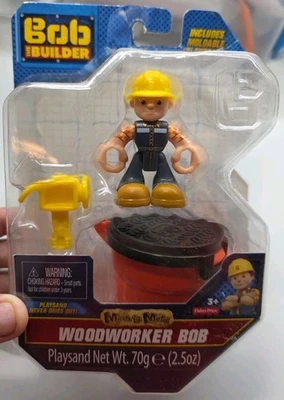 Bob the Builder Mash & Mold Woodworker Bob Playsand  Set NIP Damaged Package  - Image 1 of 4