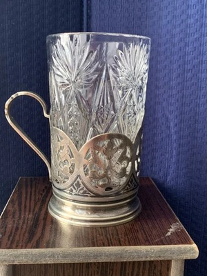 DE COLECCIÓN KUBACHI SOVIÉTICO URSS PLATA ESTERLINA 875 VIDRIO DORADO PORTAVASOS DE TÉ (2) Foto 1 de 4