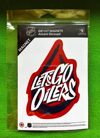Edmonton OIL DROP 2023 Hockey Playoffs Magnet Let's Go OILERS Cover