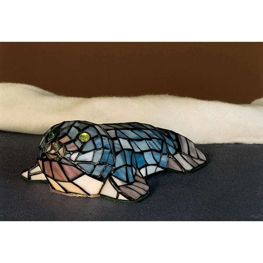 Meyda Lighting 3.5'H Tiffany Seal Accent Lamp, Grey Purple - 16445 - Image 1 of 1