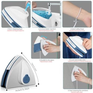 Window Magnetic Cleaner Glass Automatic Cleaning Tool Water Discharge Safe Wiper - Picture 1 of 16