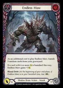 1x Endless Maw RED - NM - Monarch -  Flesh and Blood Rare - Picture 1 of 1