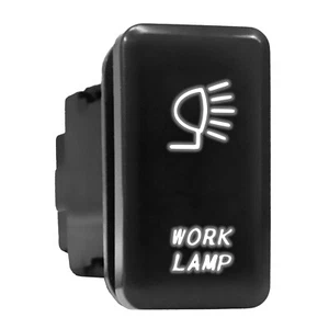 WORK LAMP RIGHT White Backlit Switch Tall Push Button 1.54"x0.83" (Fit: Toyota) - Picture 1 of 6