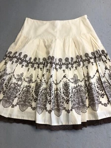 Apt 9 Skirt Womens 10 Pretty Fancy Paisley Print Garden Tea Party A-Line - Picture 1 of 4